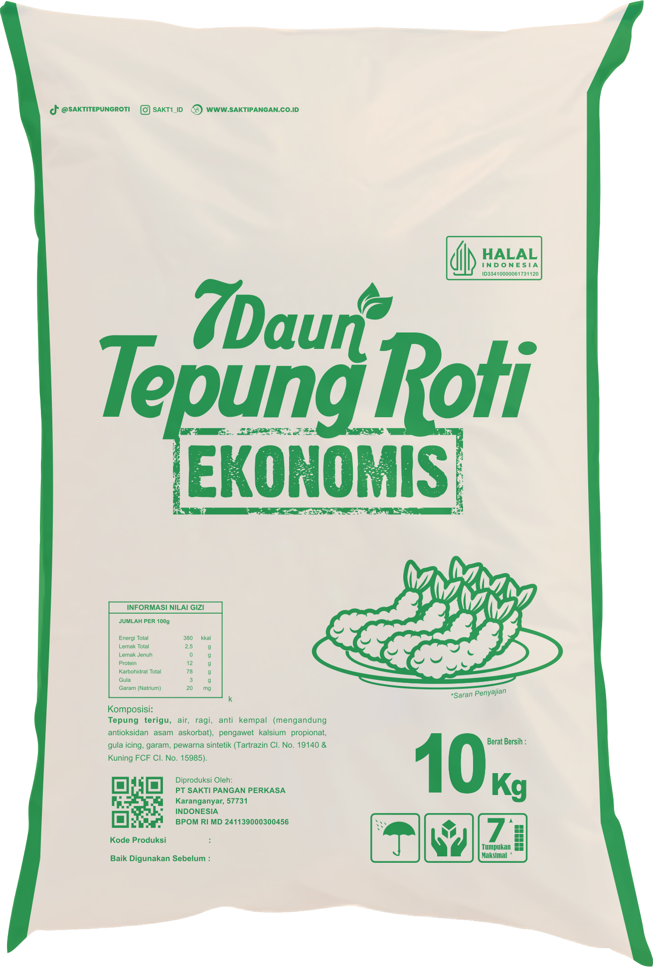 Tepung Roti 7Daun 10kg