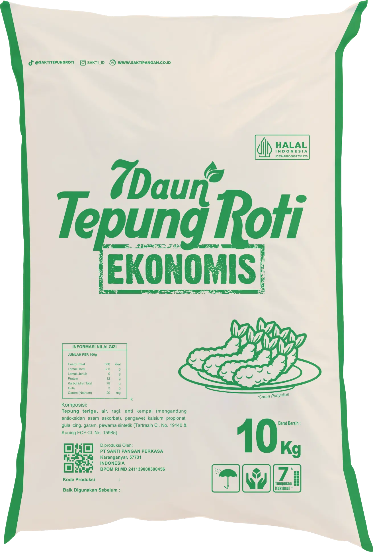 Tepung Roti 7Daun 10kg